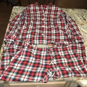 Lauren Ralph Lauren Plaid Pajama Set Small